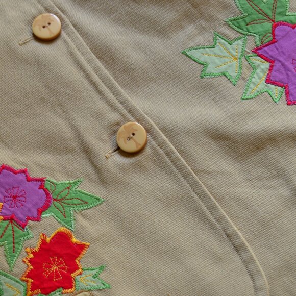 HEARTS OF PALM Size 6 Brown Island Tropical Lined Cotton Blazer Jacket NWT - Picture 7 of 12